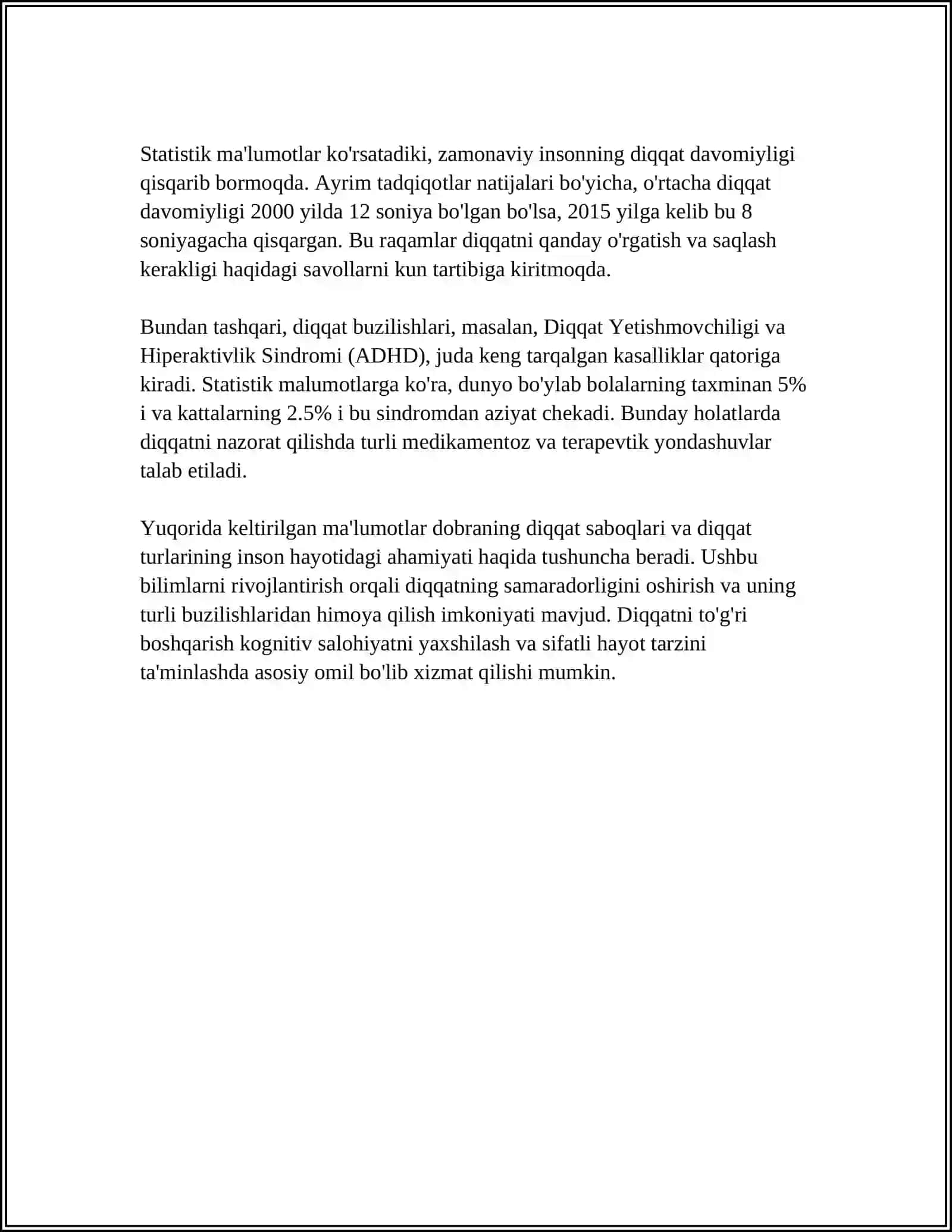 DOBRINNING DIQQAT HAQIDAGI QARASHLARI 4