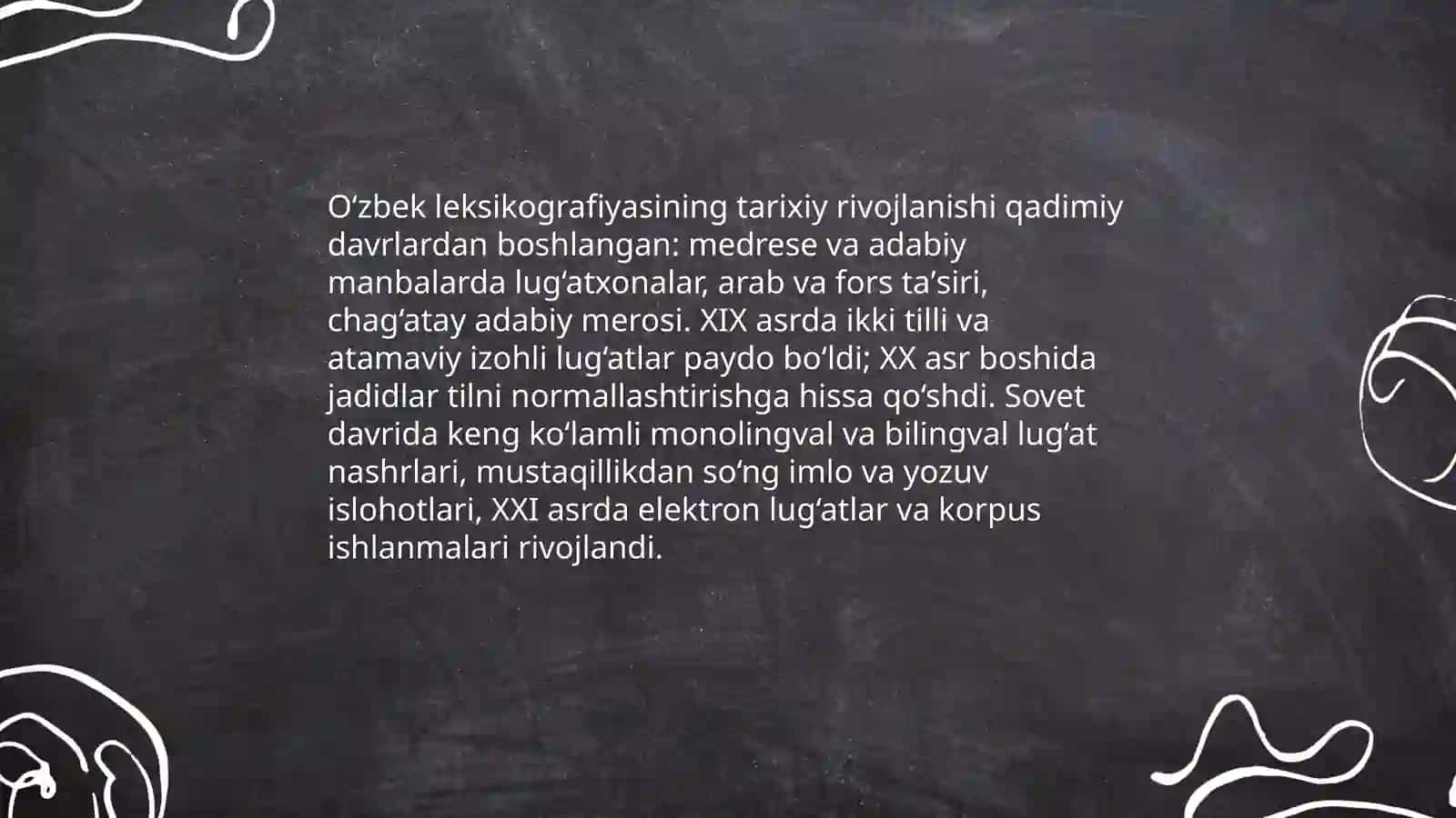 O‘zbek leksikografiyasi. Bir tilli va ikki tilli lug‘atlar bilan tanishish 4