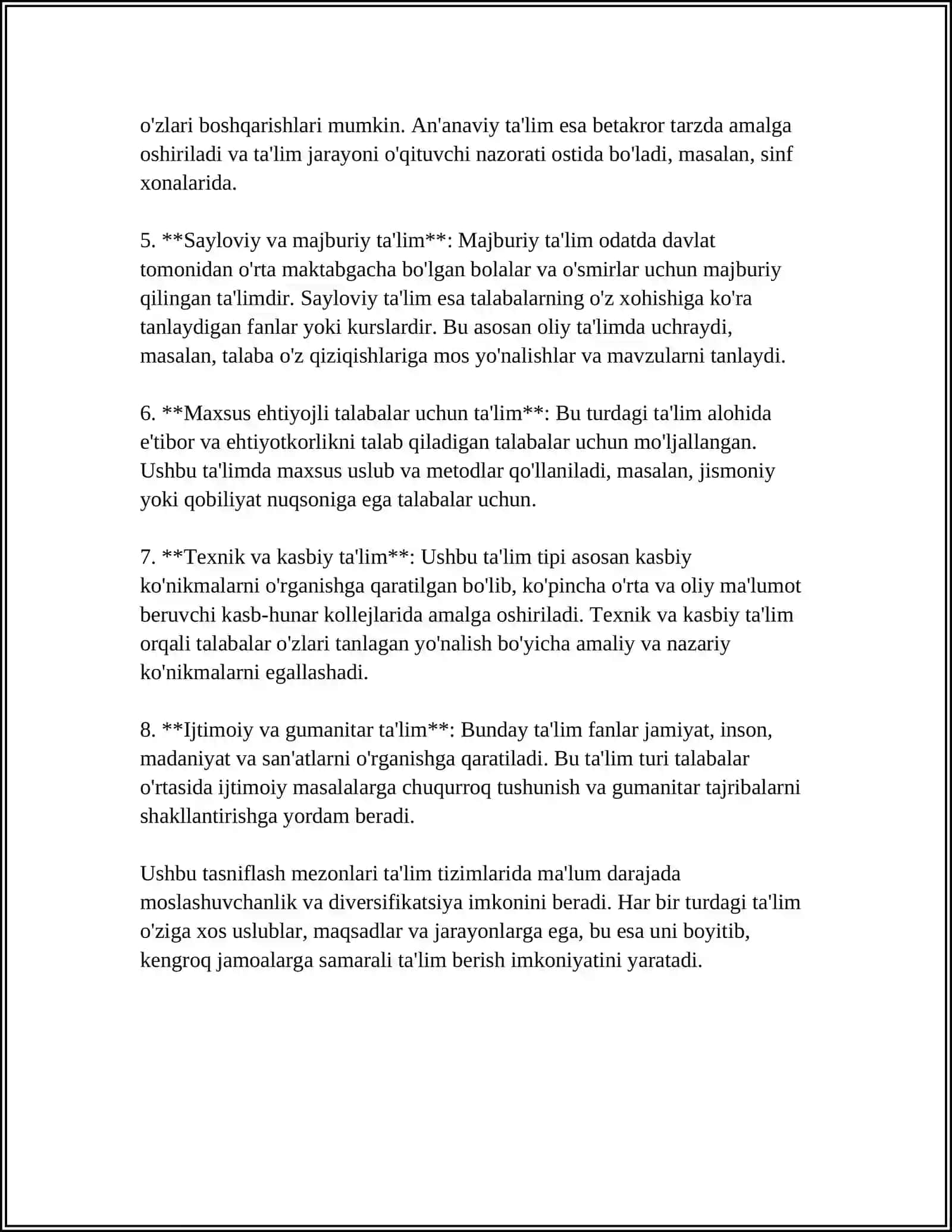TALIM TURLARI 4