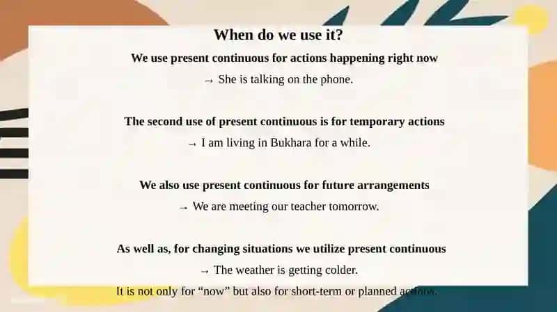Present Continuous 4