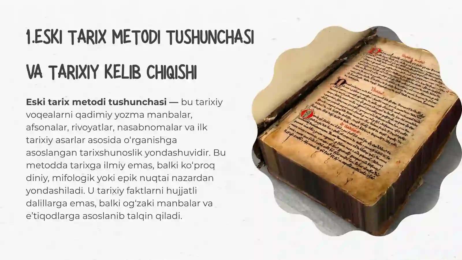 ESKI TARIX METODI VA UNING XUSUSIYATLARI 4