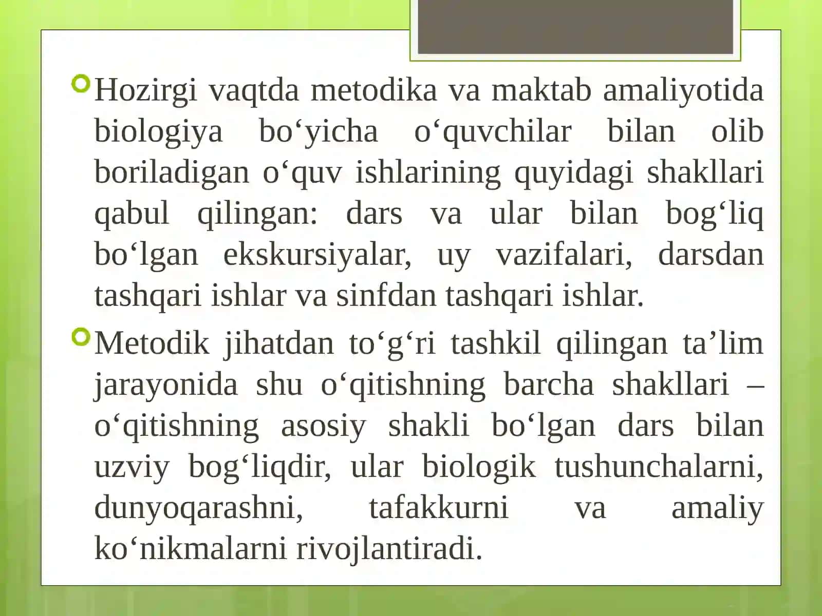 Biologiya darslari 4