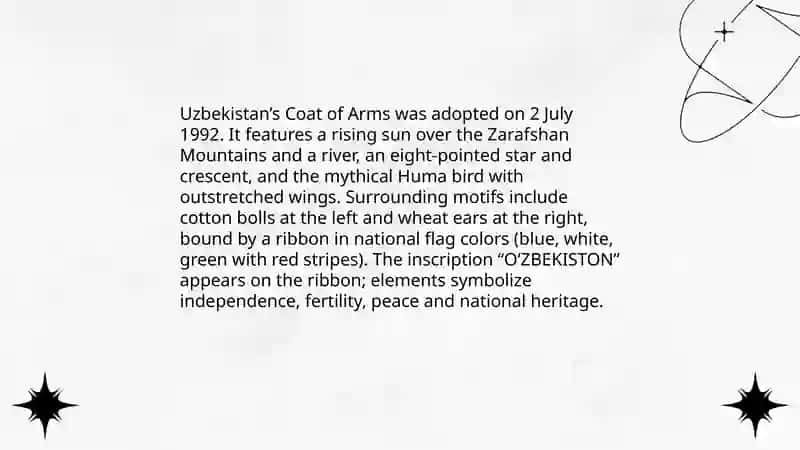 National identities of Uzbekistan and English speaking (Canada)countries: Symbols and sightseeing place 4