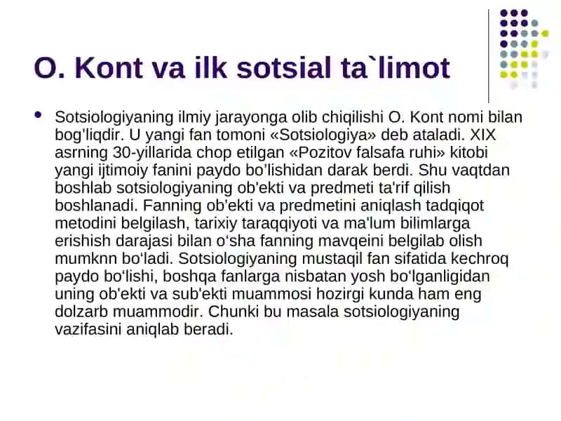 Sotsiologiya – jamiyatning bo`lagi 4