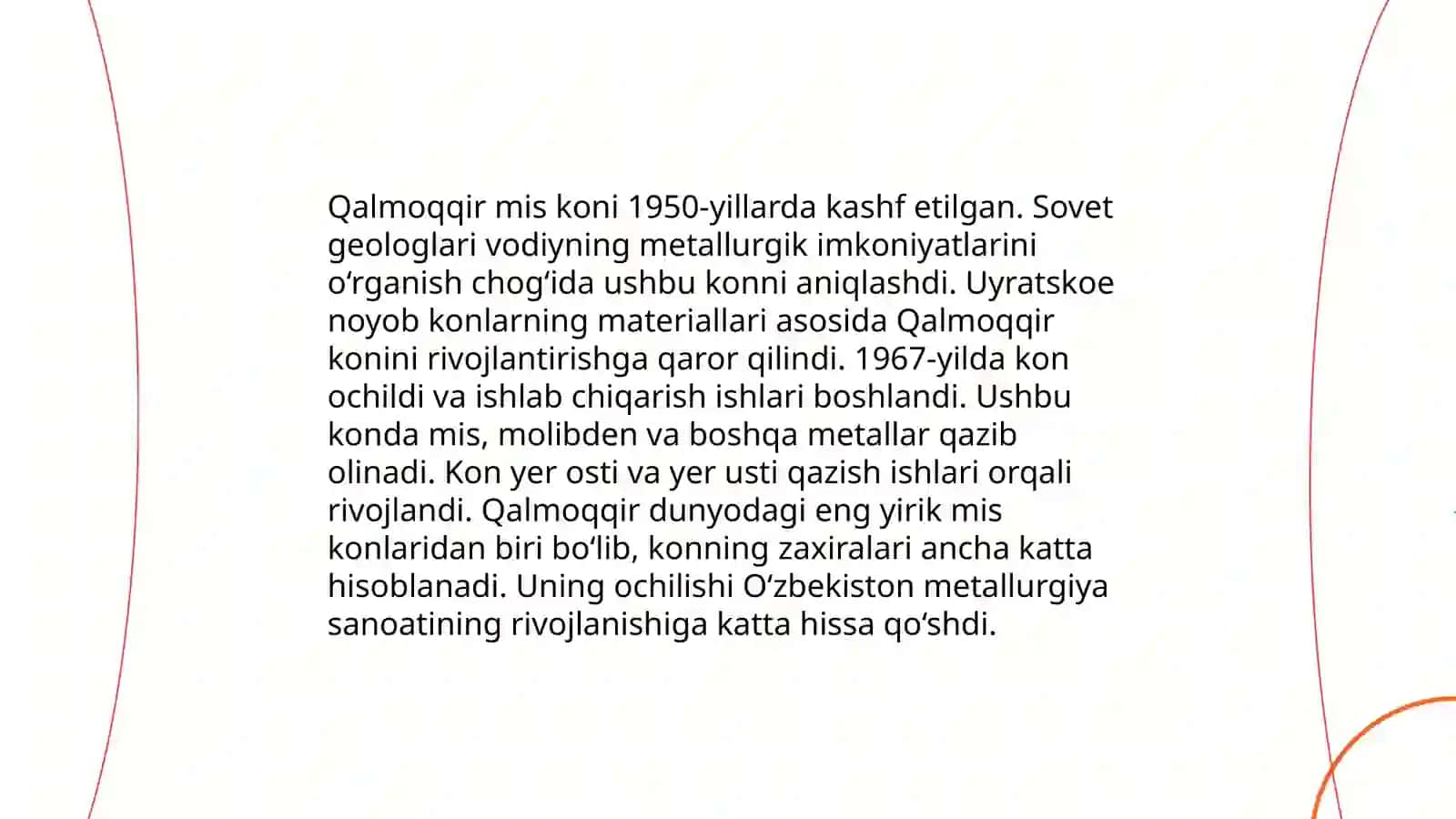 Qalmoqqir mis koni vujutga kelishi 4