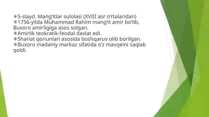 Oʻzbekistonning davlatchilik tarixi (17 asr davlatchiligidan Yangi Oʻzbekiston davlatchiligi) 4