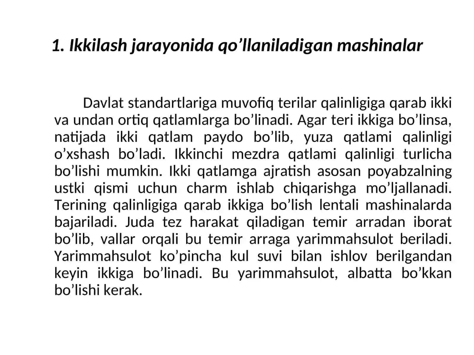 Charm qalinligini tekislash uchun mashinalar 4