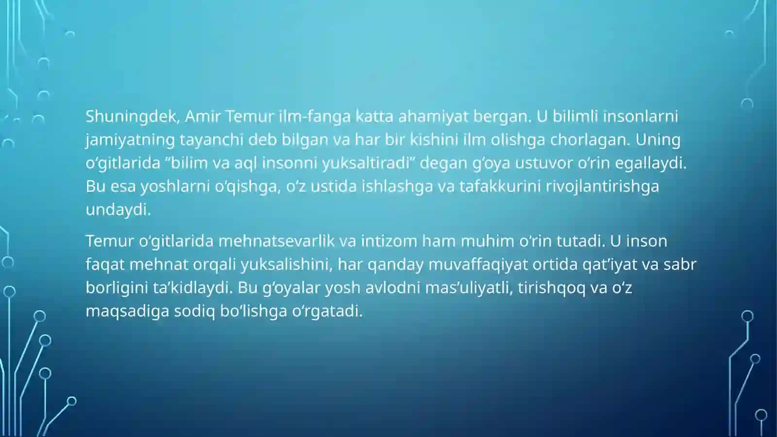 Amir Temur oʻgitlarining tarbiyaviy ahamiyati 4