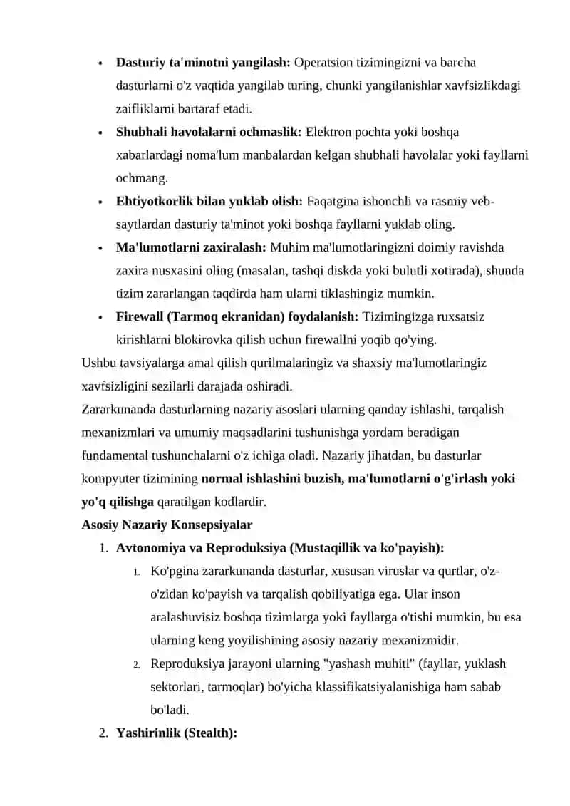 Zararkunanda dasturlar va ulardan himoyalanish (masalan, Malwarebytes misolida). 4