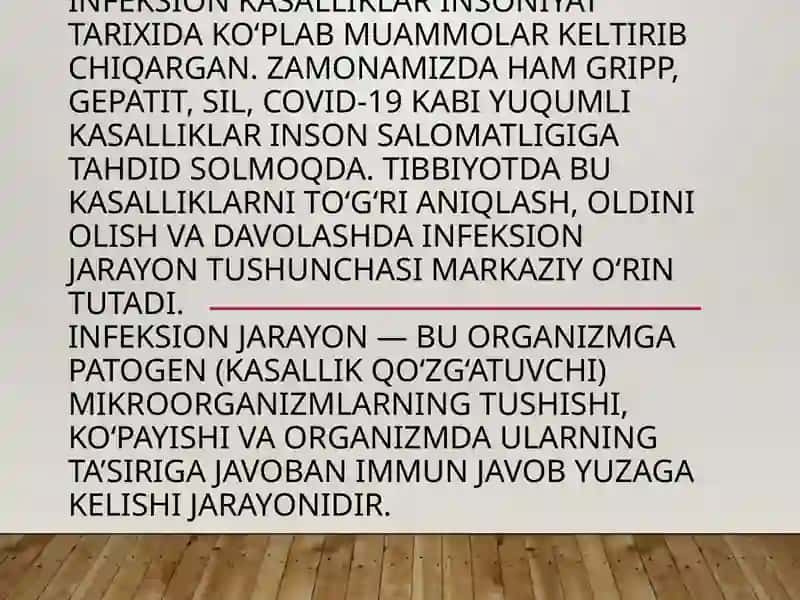 Umumiy infeksion jarayon haqida tushuncha 4