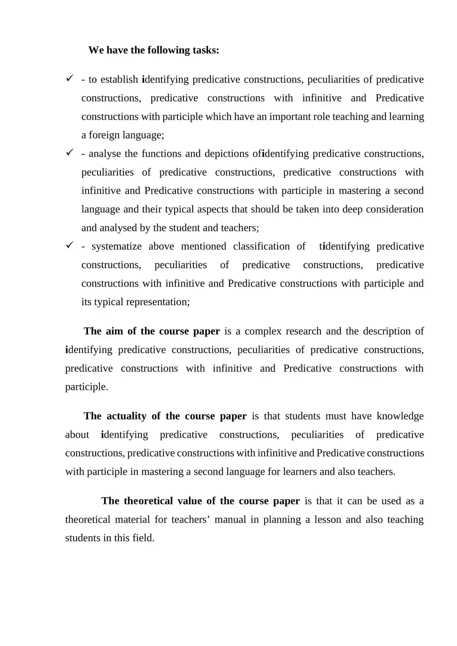 Predicative Constructions with Infinitive and Participles 4