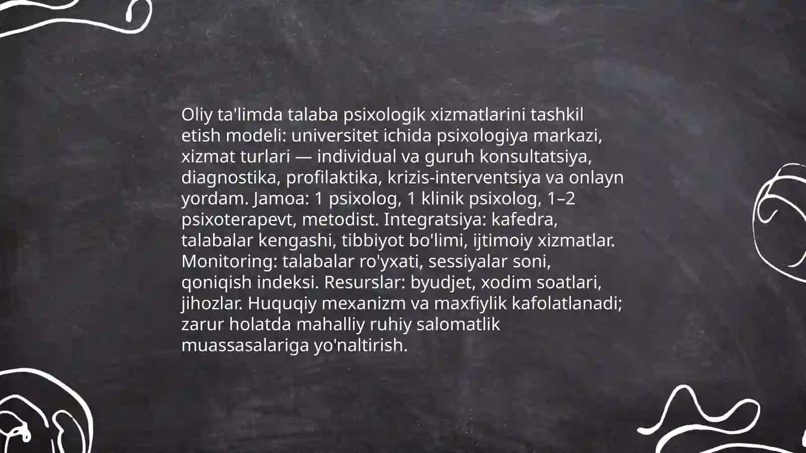 Psixologik xizmatning insitutsioanal modellari 4