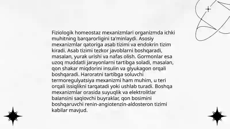 Goemeostazni boshqarish mexanizmlari 4