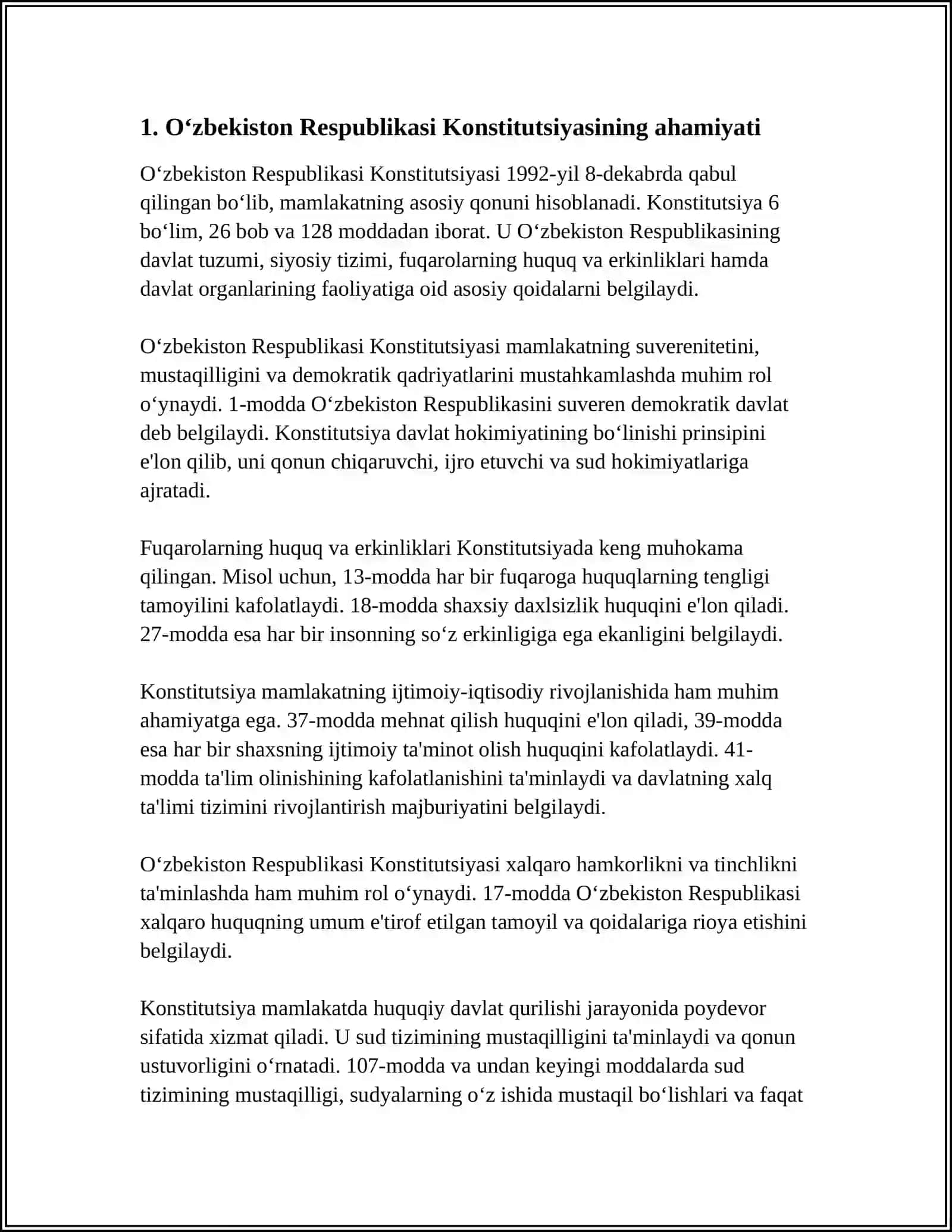 O‘zbekiston Respublikasi Konstitutsiyasining ahamiyati 4
