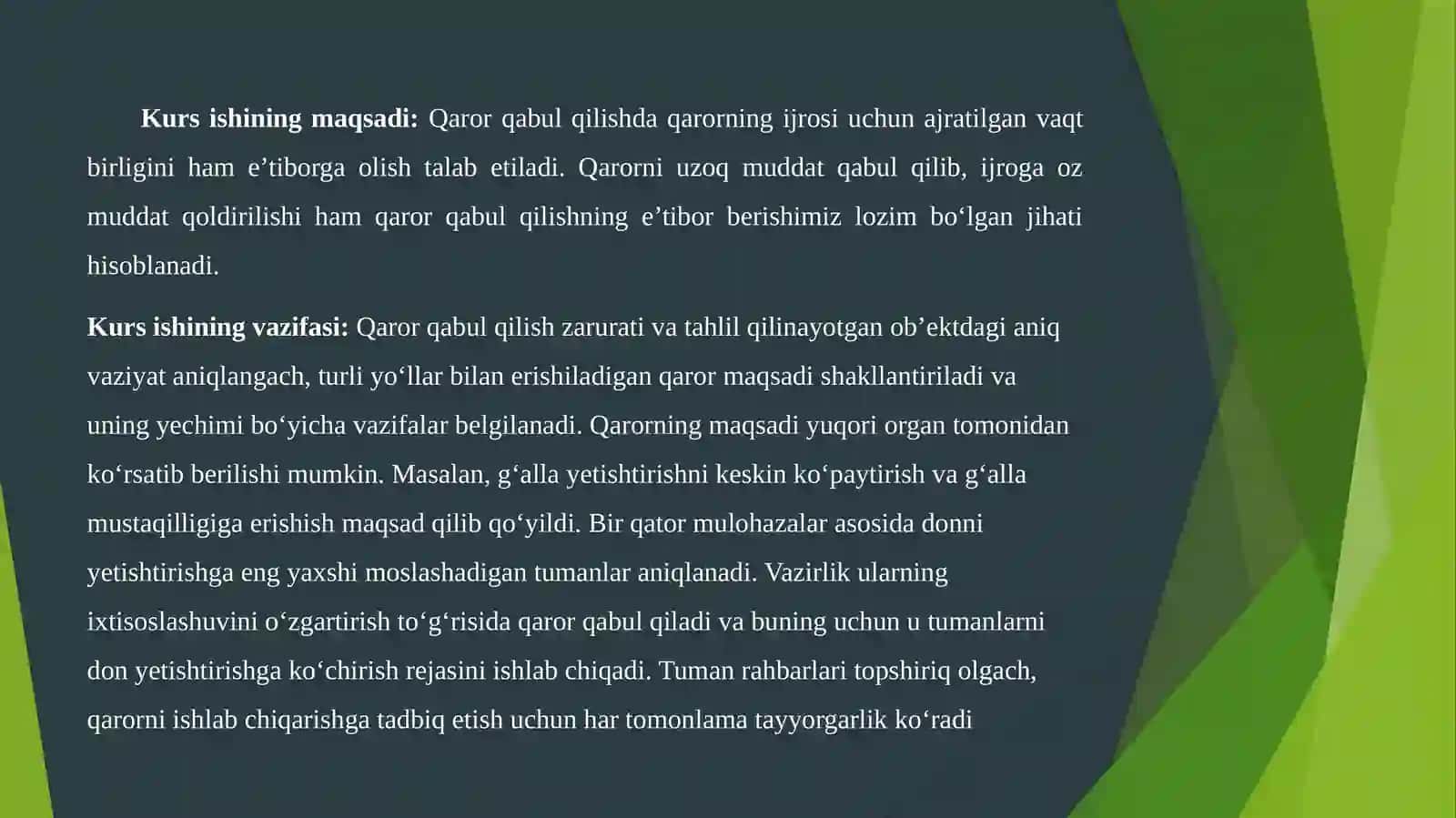 QAROR QABUL QILISHDA XAVF VA UNI BAHOLASH USULLARI 4