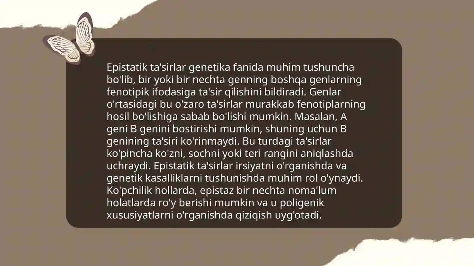 Genlarning o'zaro ta'siri 4