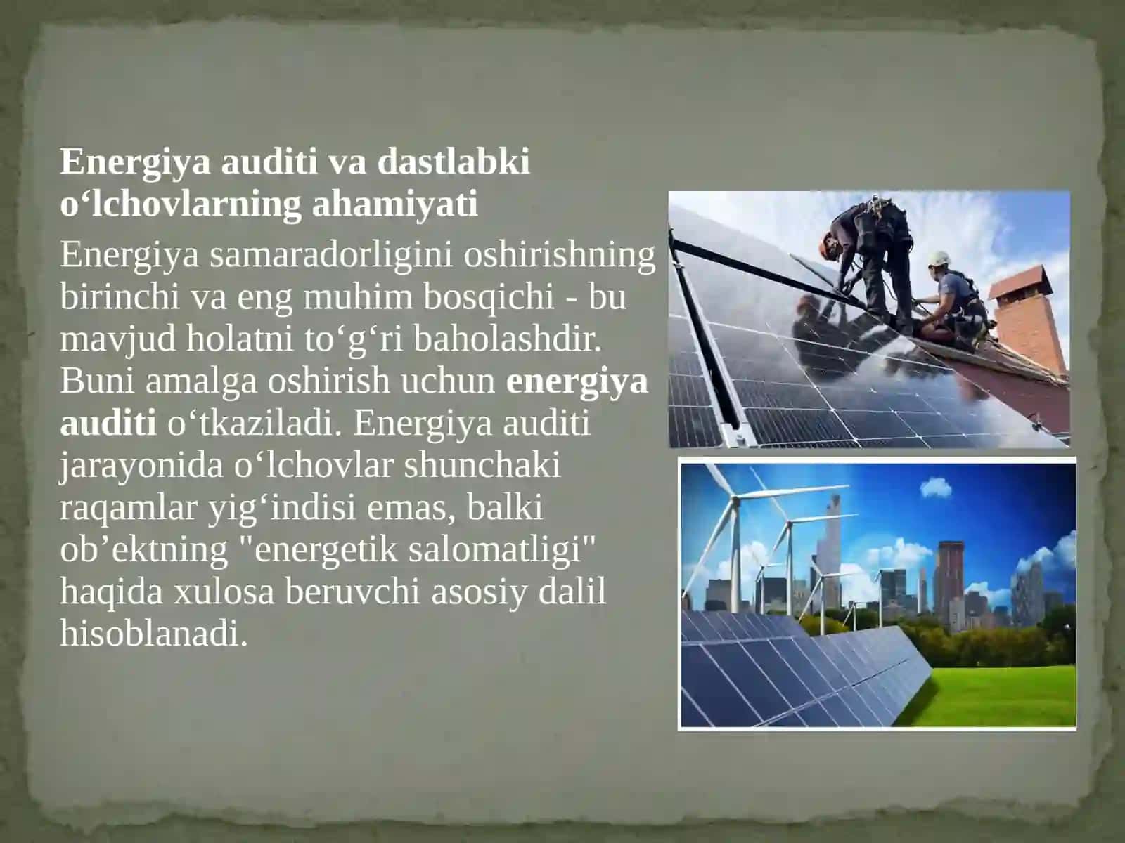 Energiya samaradorligini baholashda o‘lchashlarning roli 4