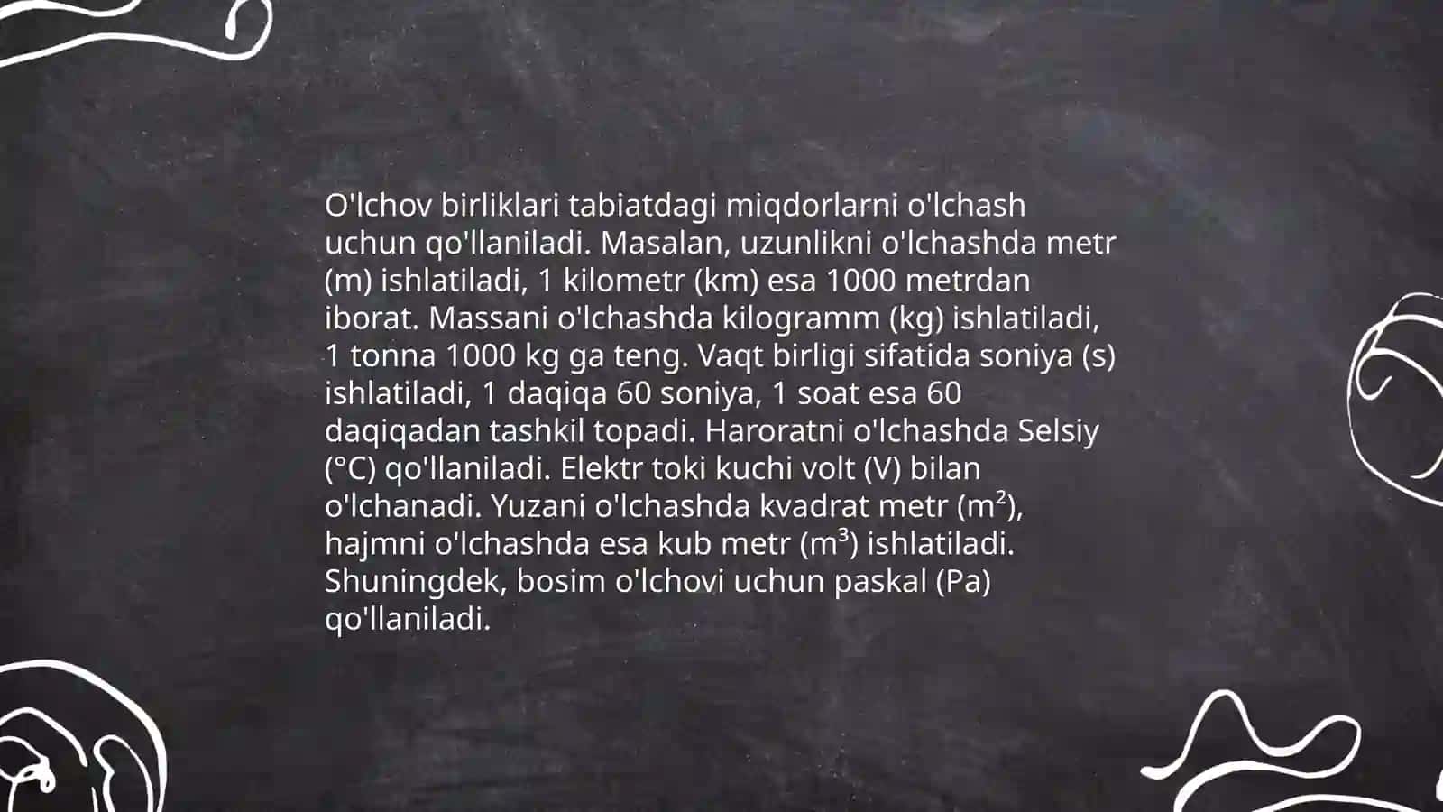 O'lchamlar va chizmalarda qo'llanilishi 4