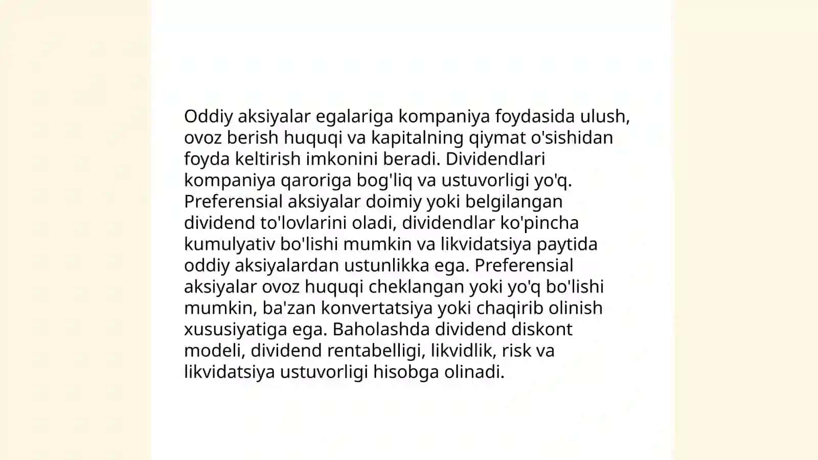 Aksiyaning baholanishi va xususiyatlari 4