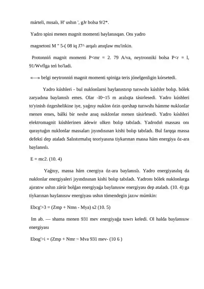 Atom nurlarınıń organizmge tásiri 4