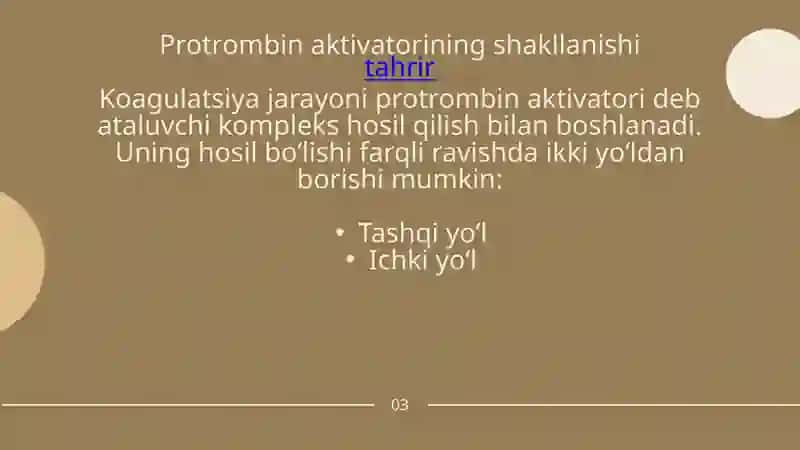 KOAGULYATSIYA (QON IVISHI) 4