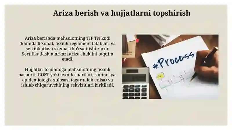 Mahsulot sertifikatlashtirish tartibi va bosqichlari 4