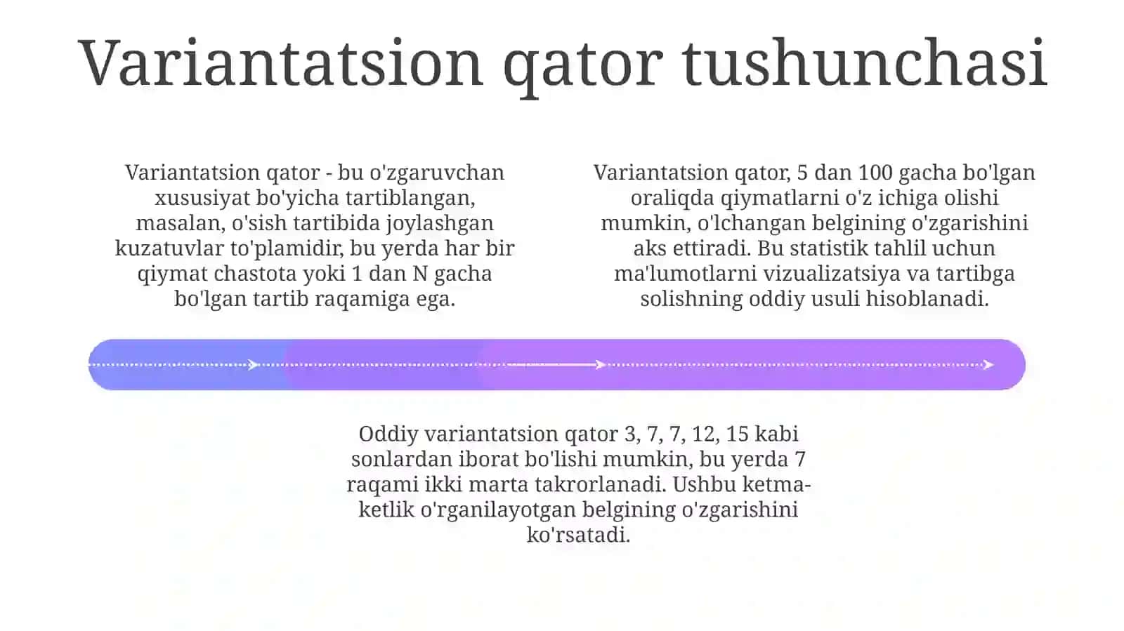 Ma'lumotlarni tavsiflash va eng sodda tahlil metodlari 4
