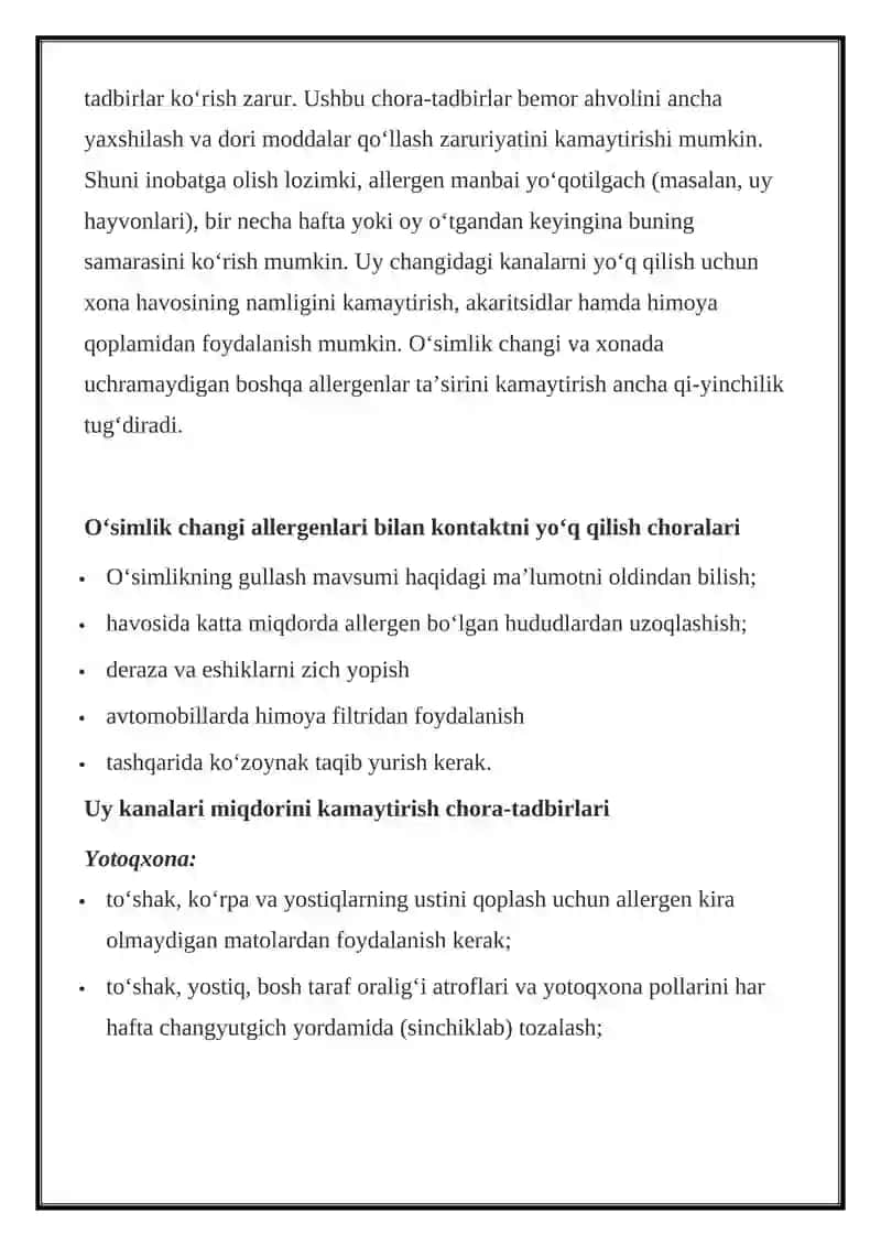 TERI SINAMALARI ALLERGIK ANAMNEZI 4