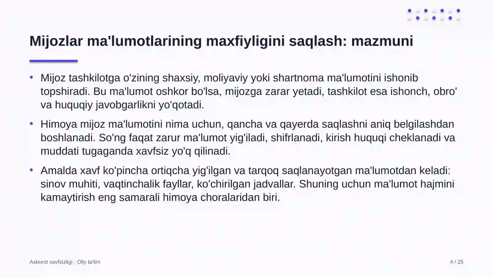 Ekoturizmda mijozlar ma'lumotlarining maxfiyligini saqlash 4