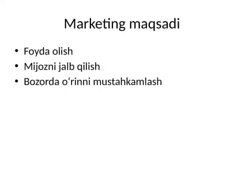 Marketing fanidan taqdimot SHABLONI (15 slayd) 4