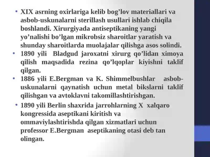 Aseptika va antiseptika asoslari 4