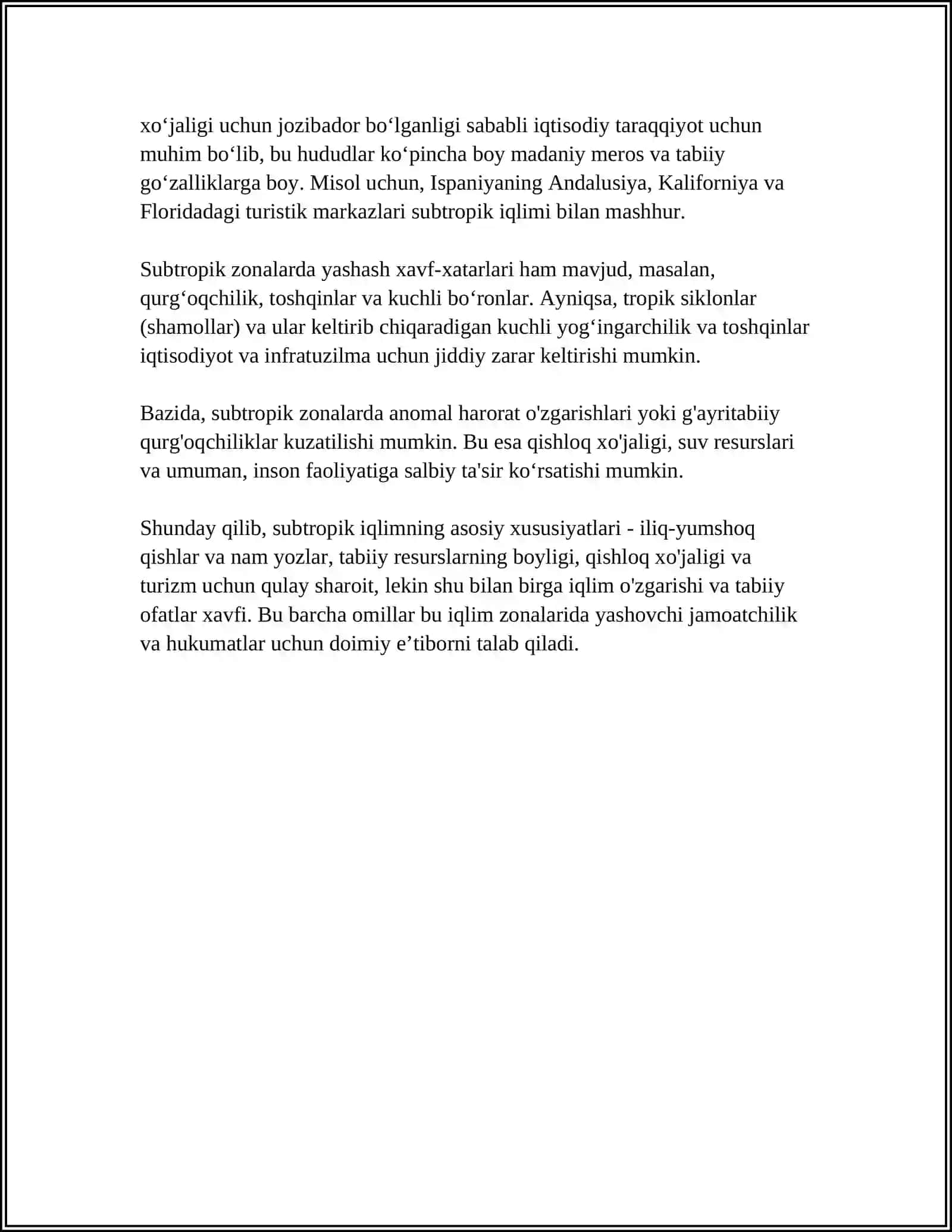 SUPTROPIK KSEROFIT - O’RMON OBLASTI TUPROQLARI 4