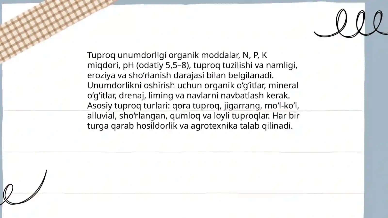 Qishloq xo‘jalik yerlari va ularning holati 4