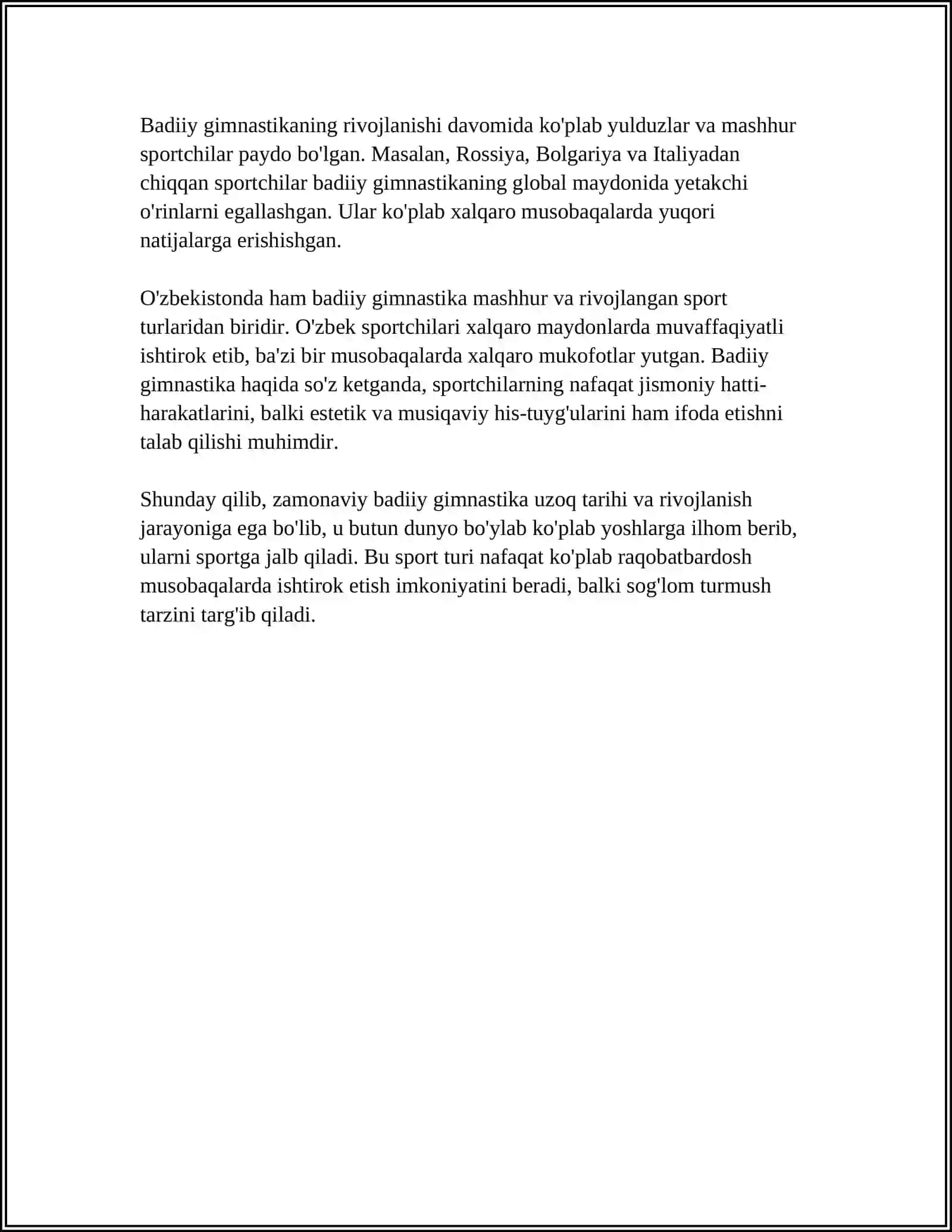 BADIIY GIMNASTIKANING RIVOJLANISHI 4