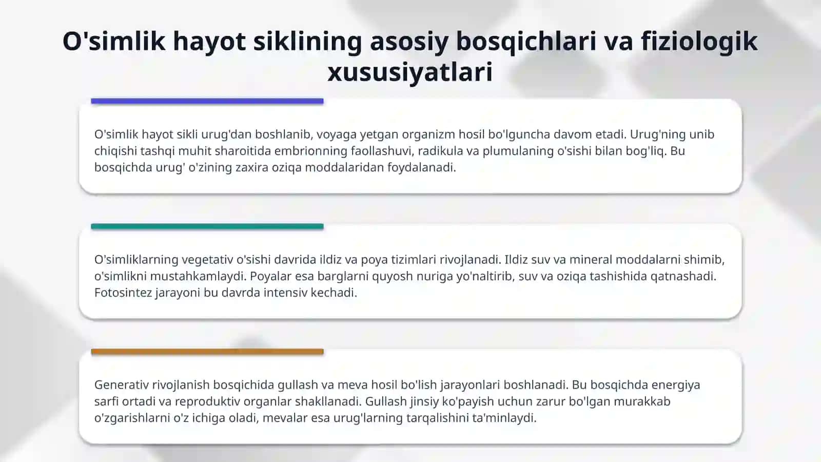 Oʻsimliklarning oʻsishi va rivojlanishi 4