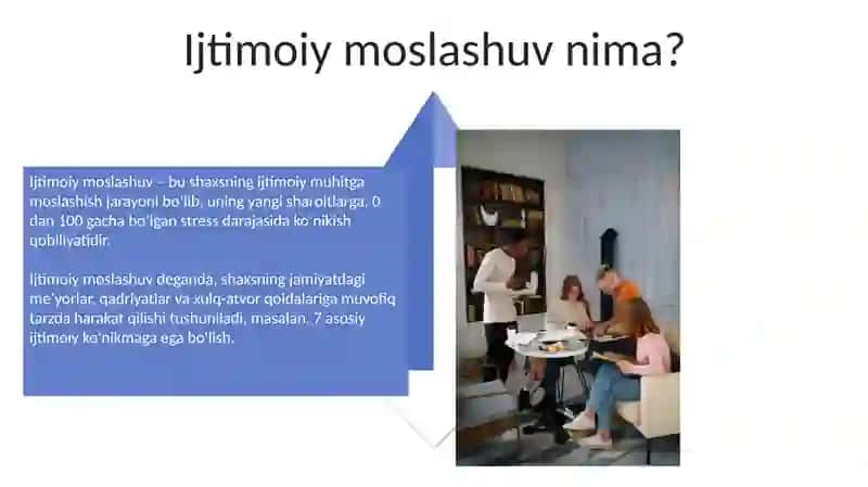 Ijtimoiy moslashuv dasturi 4