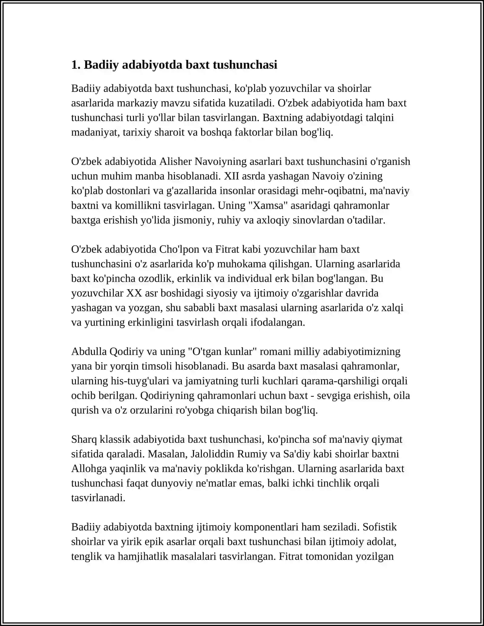 BADIIY ADABIYOTDA BAXT KONSEPSIYASI 4
