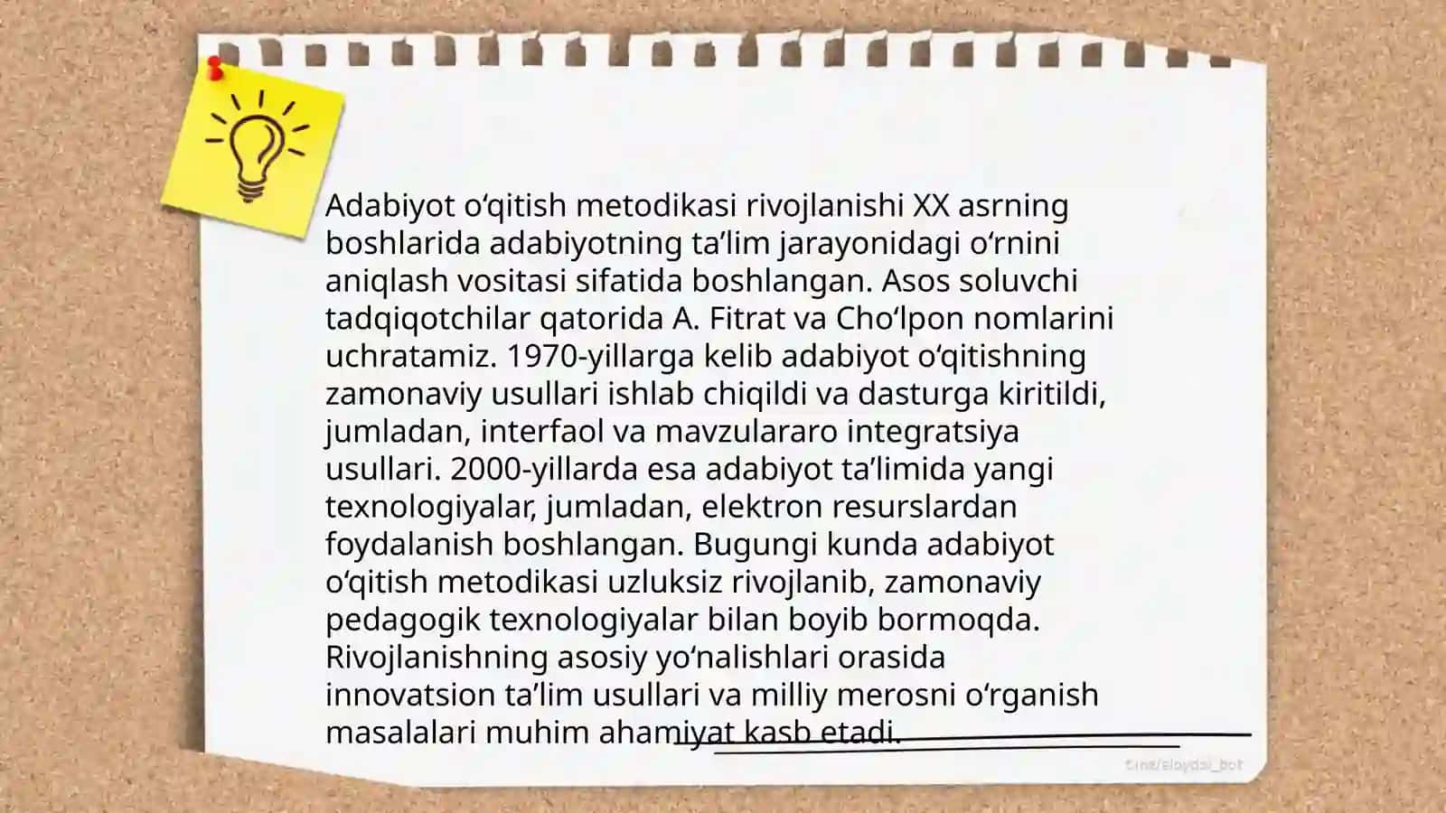 ADABIYOT O'QITISH METODIKASI TARIXI SHAKLLANISH TARAQQIYOTI 4