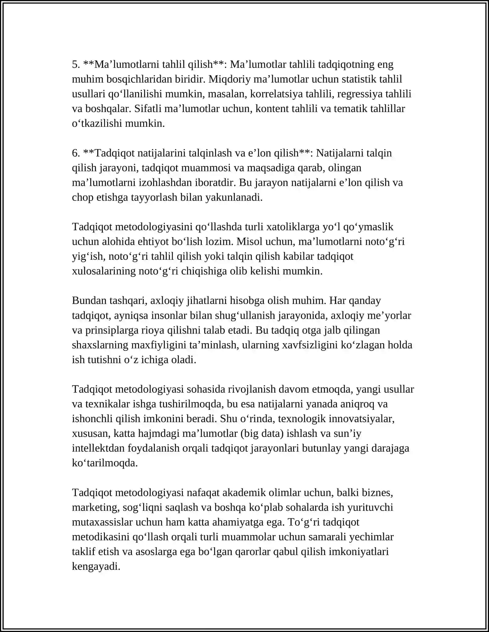 TADQIQOTNI LOYIHALASH BOSQICHLARI 4