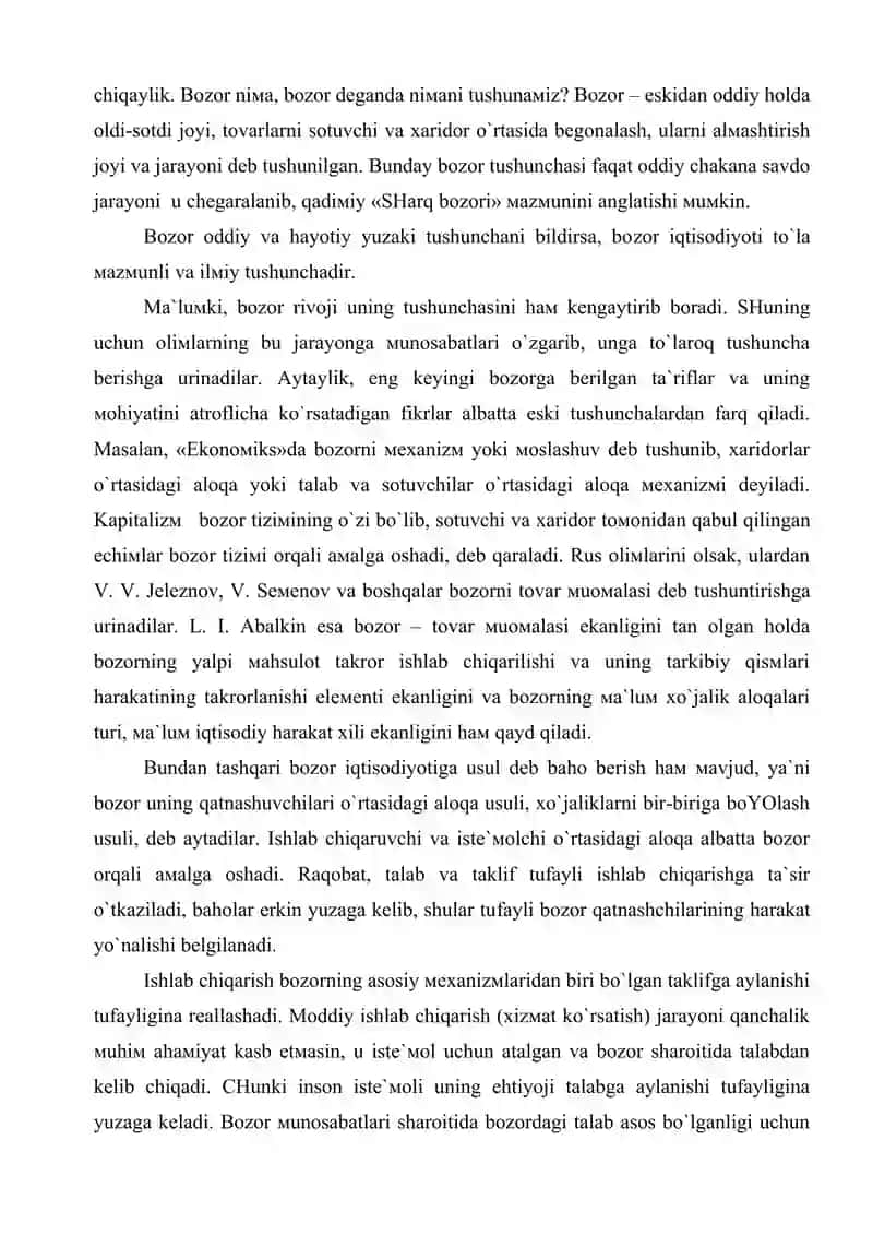 Bozor  tushunchasi ,  uning  vazifalari  va  turlari 4
