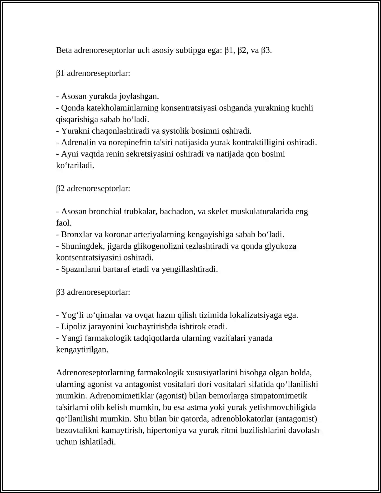 ADRENORETSEPTORLARGA TA'SIR ETUVCHI VOSITALAR 4