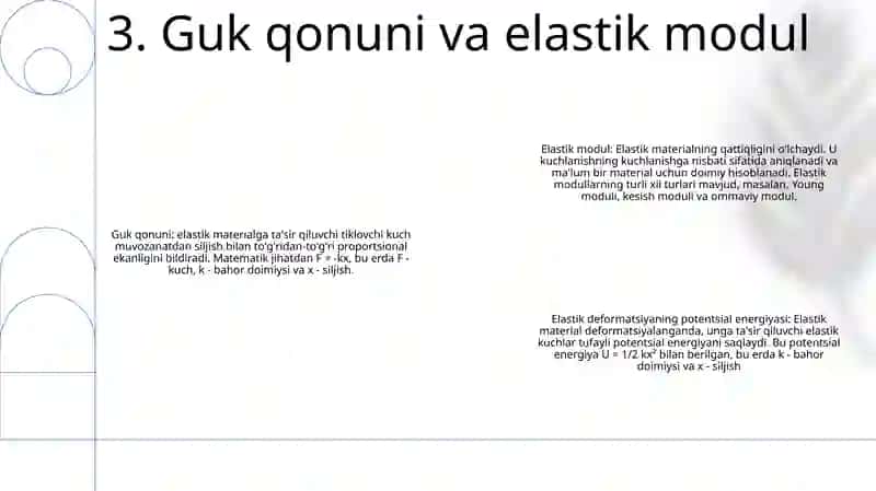 Elastik Defomastiyaning Potenstial Energiyasi 4