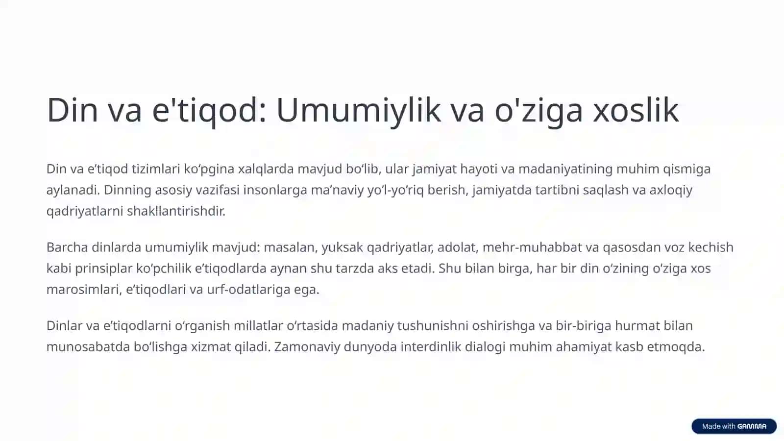 Dunyo xalqlari madaniyatidagi umumiylik va farqlar 4