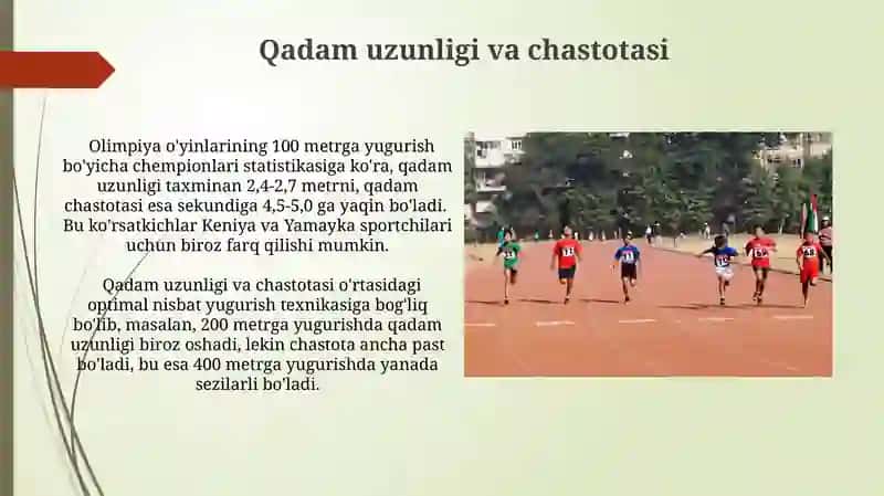 Yengil atletika qisqa masofaga yugurish 4
