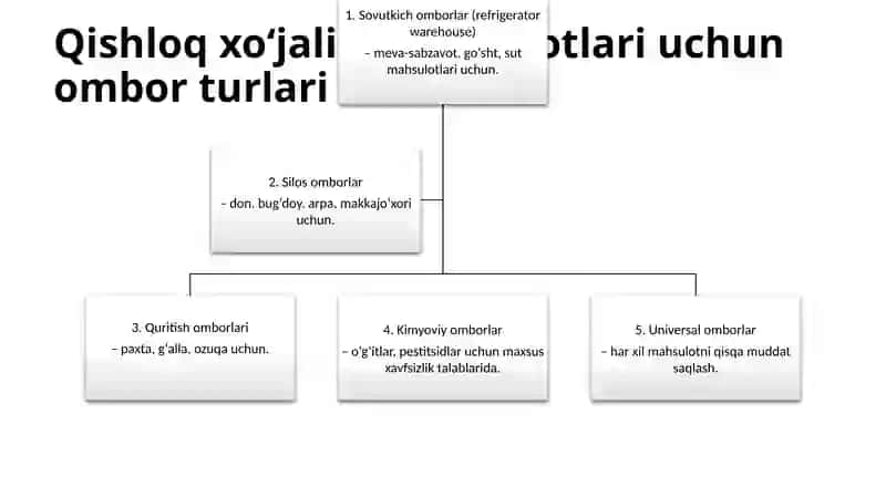 Qishloq xo‘jaligi logistikasida ombor xo‘jaligi 4