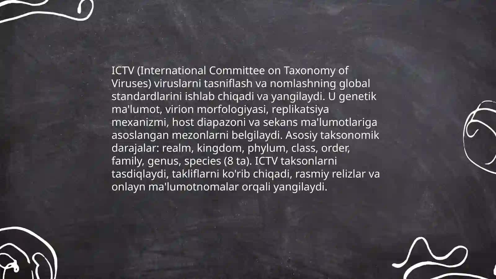 Viruslarning taksonomik toifalari 4