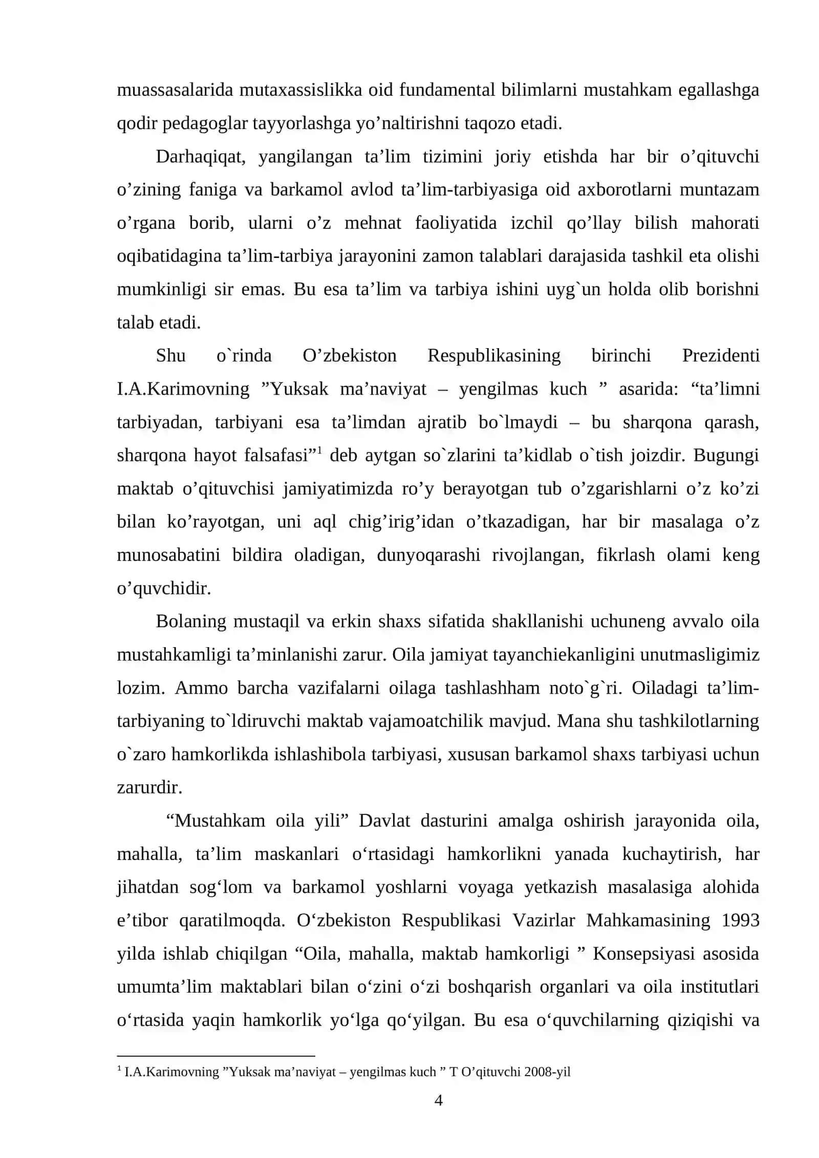 Tarbiya metodlari to’g’risida umumiy tushuncha va  ularni guruxlash 4