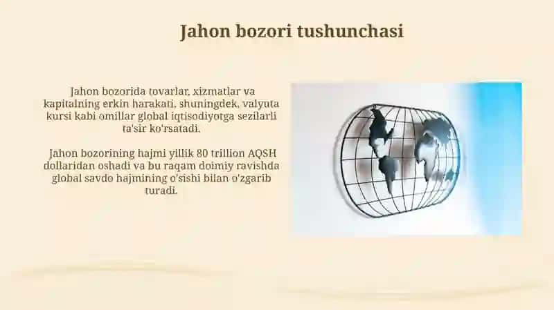 Jahon bozori va xalqaro iqtisodiyot 4