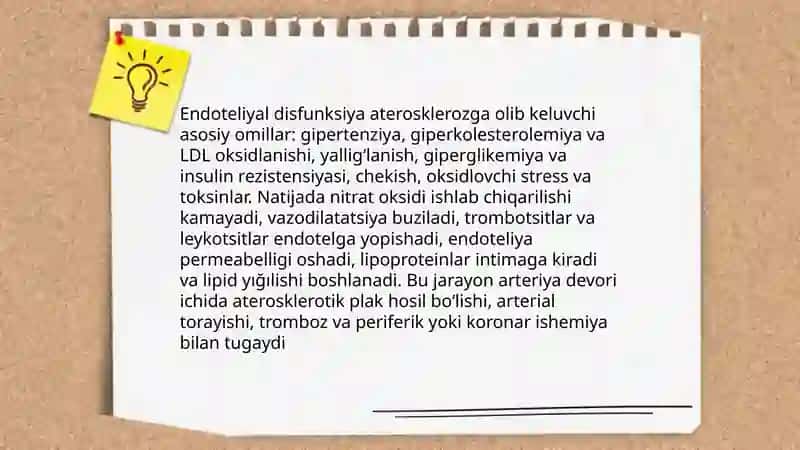 Aterosklerozning kelib chiqish mexanizmi 4