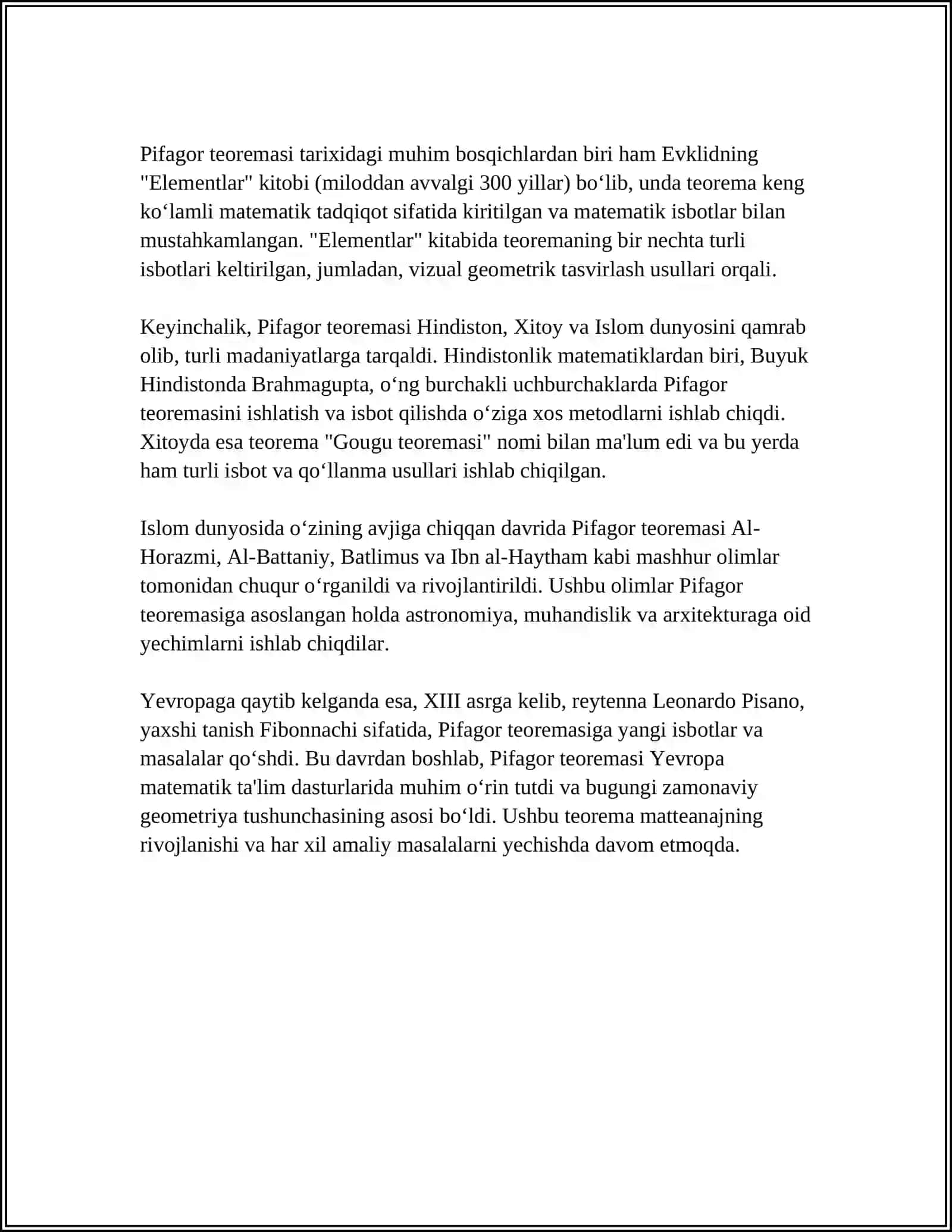 PIFAGOR TEOREMASI HAQIDA TUSHUNCHA 4